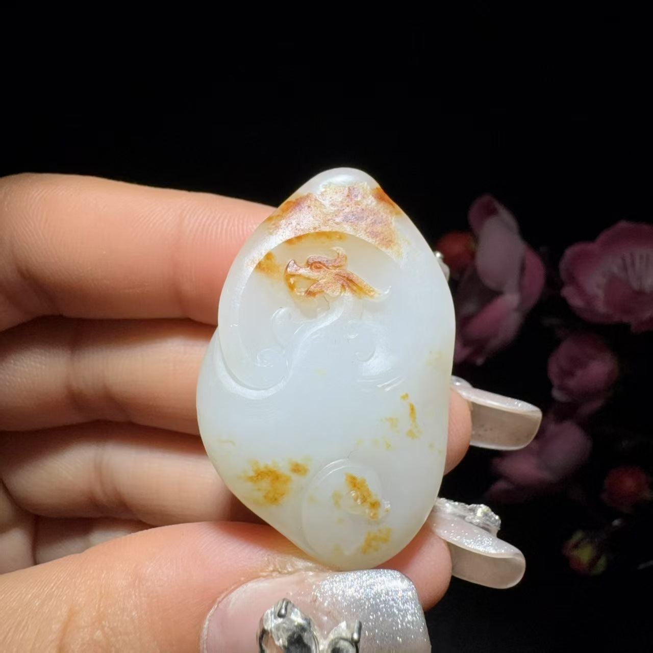 和田玉籽料龙挂件