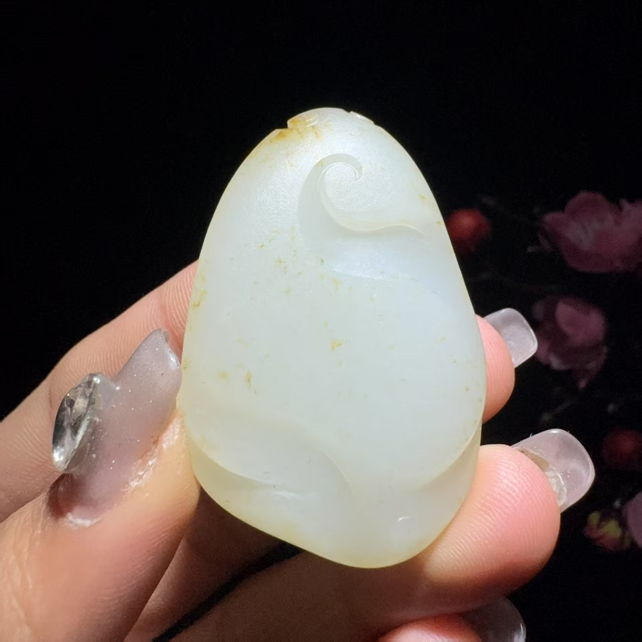 和田玉籽料马到成功挂件