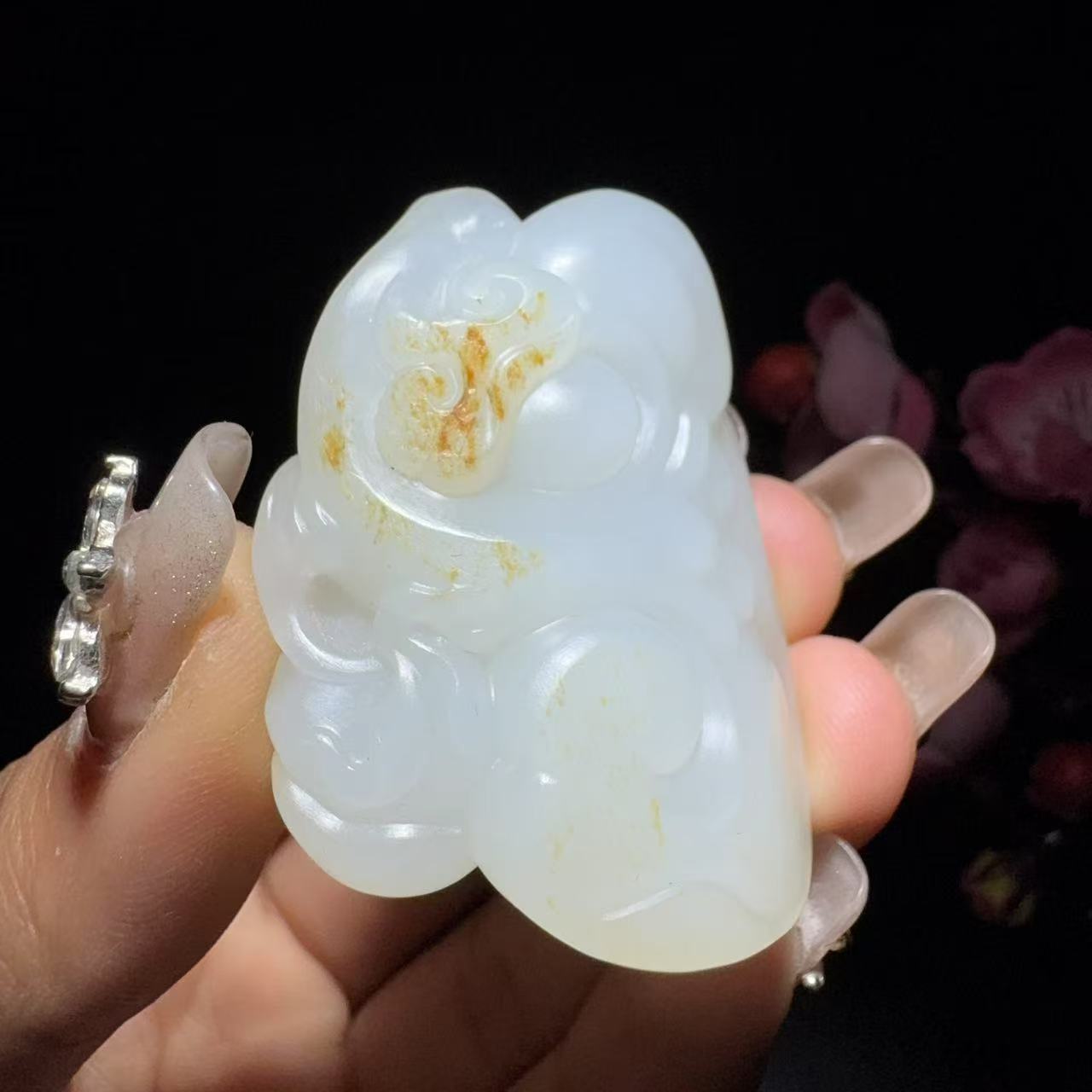 和田玉籽料如意挂件
