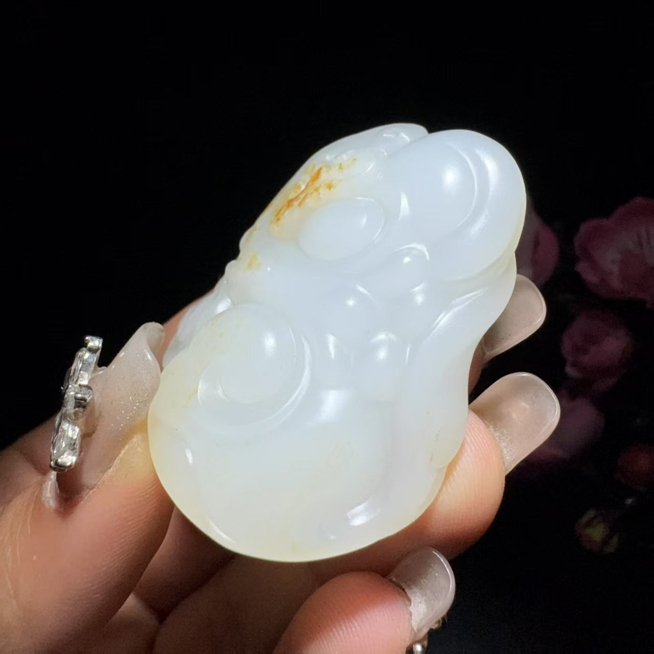 和田玉籽料如意挂件