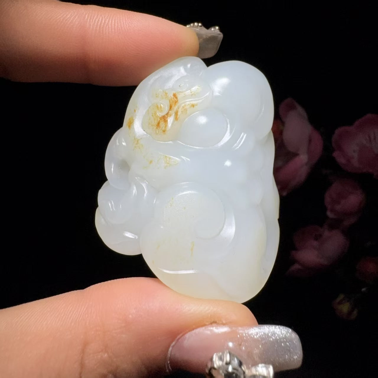 和田玉籽料如意挂件