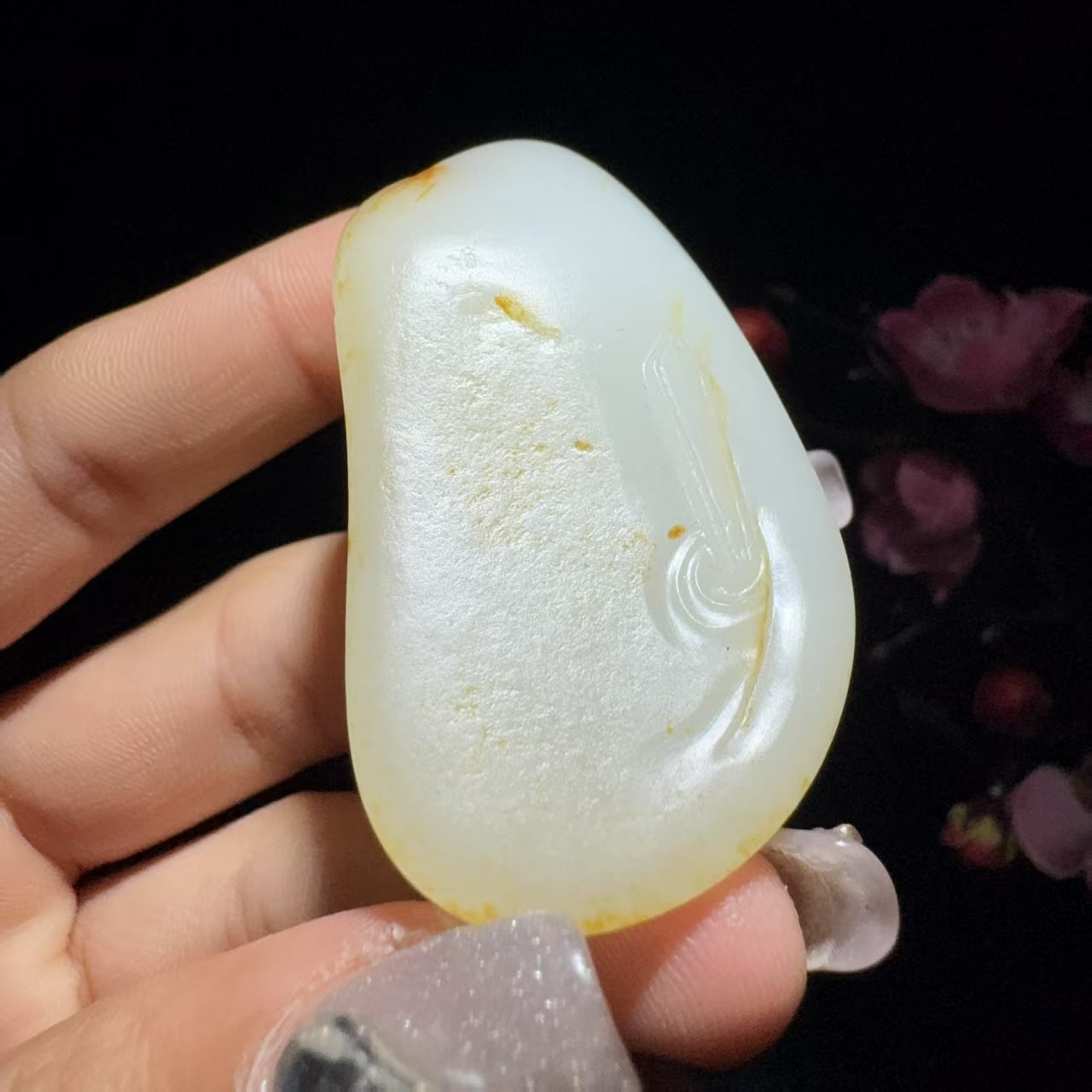 和田玉籽料挂件财神