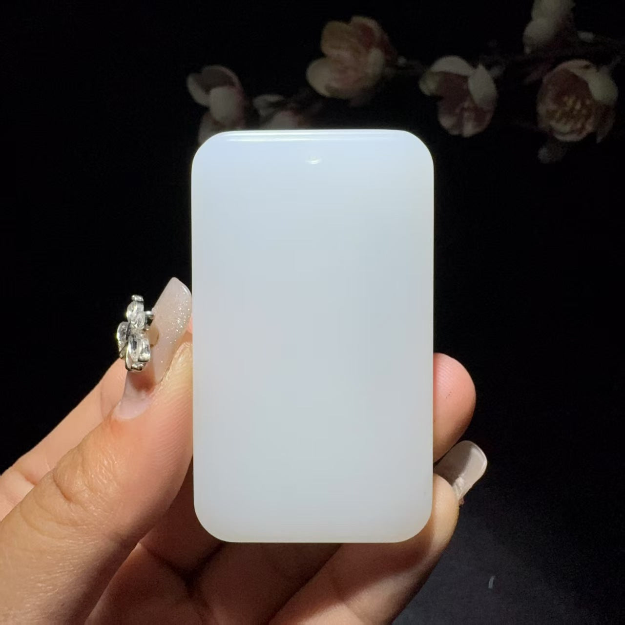 和田玉白玉平安牌