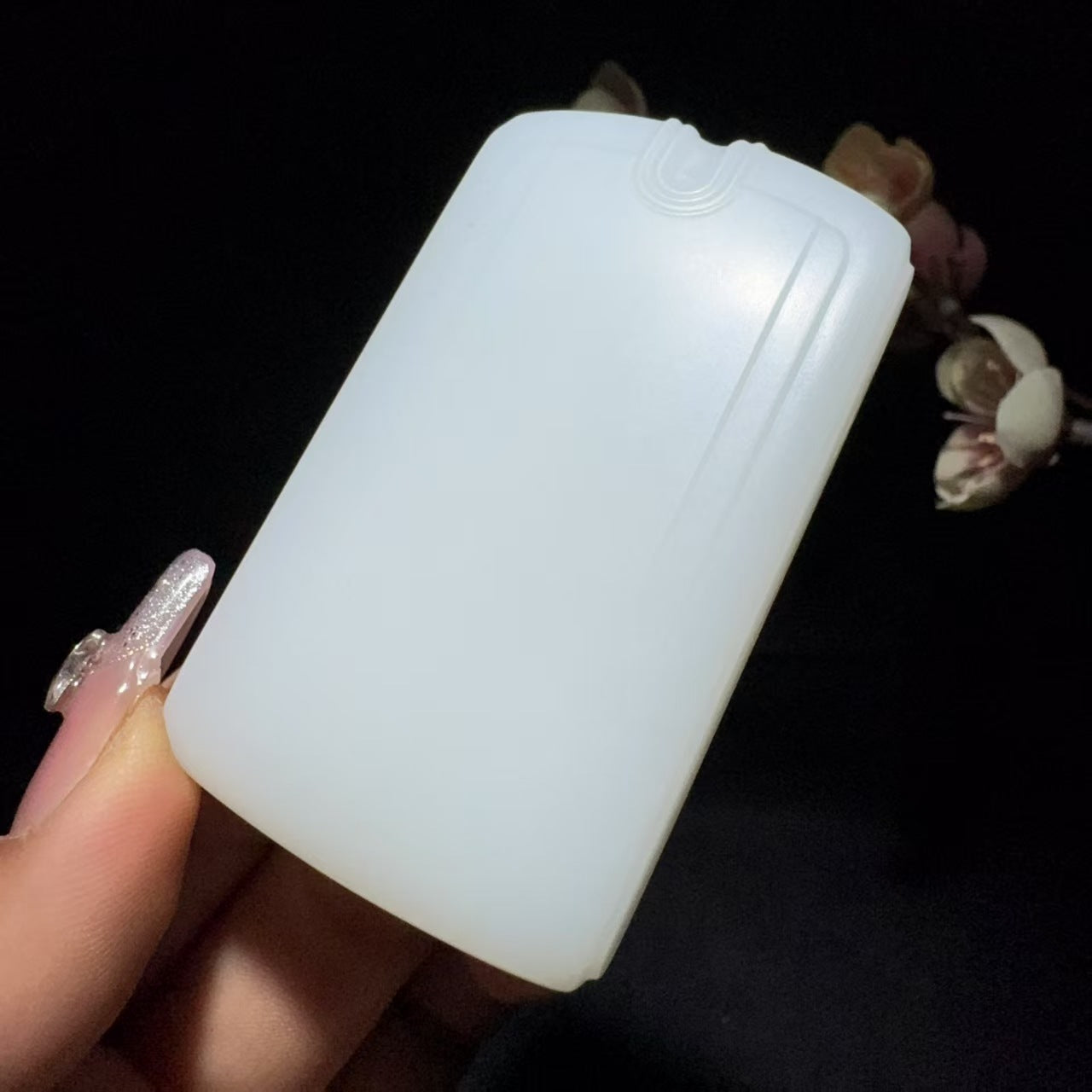 和田玉白玉平安牌