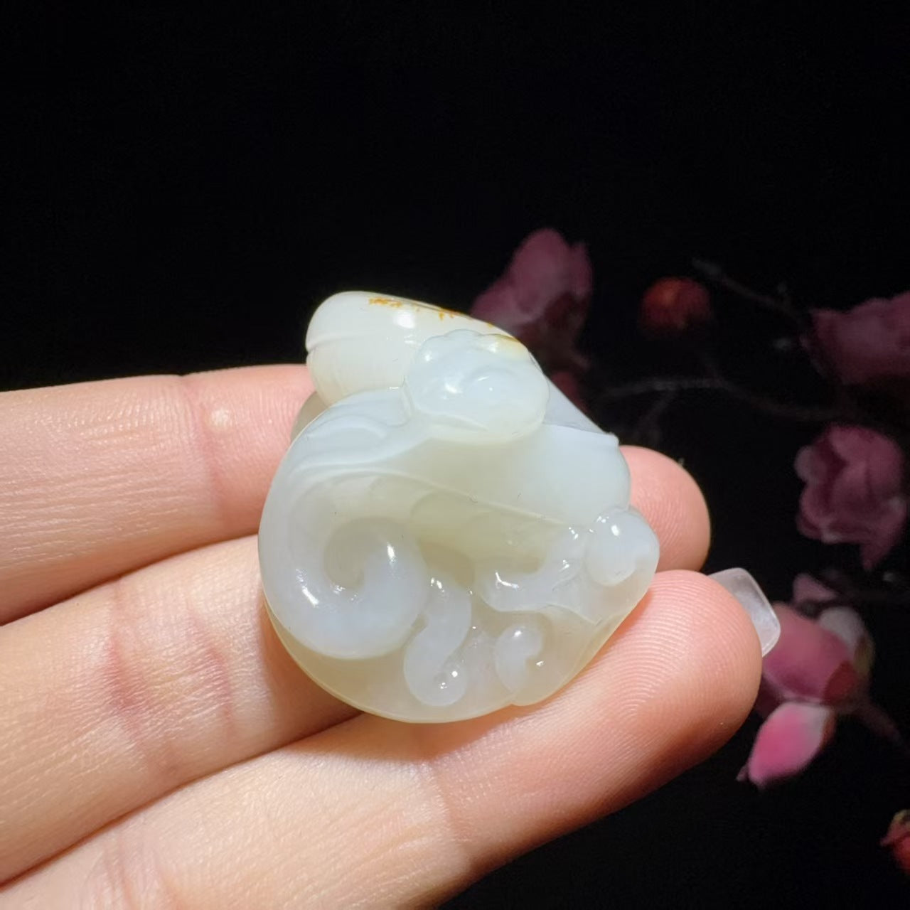 和田玉籽料腰缠万贯挂件