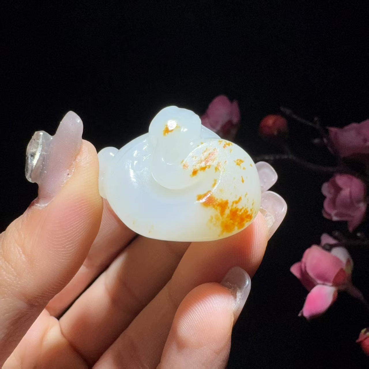和田玉籽料腰缠万贯挂件