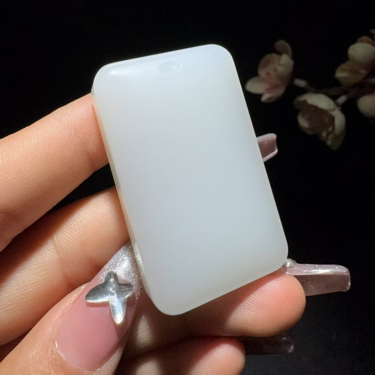 和田玉白玉平安牌