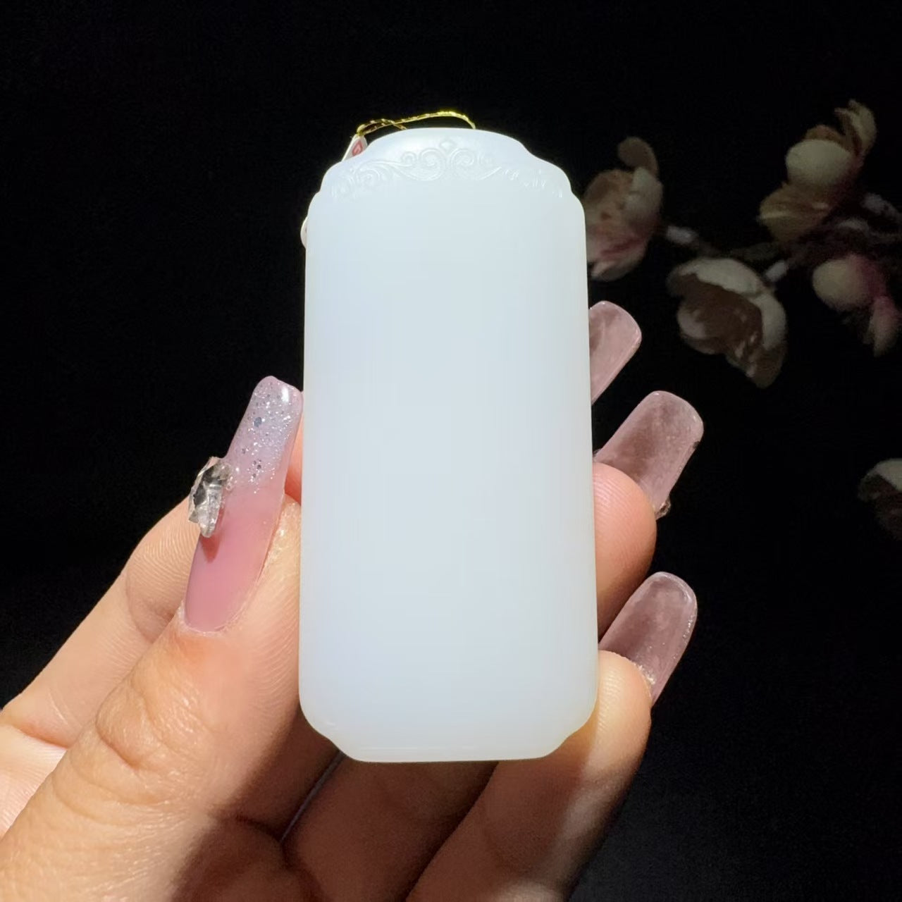 和田玉白玉平安牌