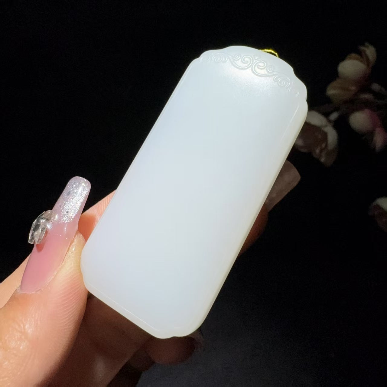 和田玉白玉平安牌