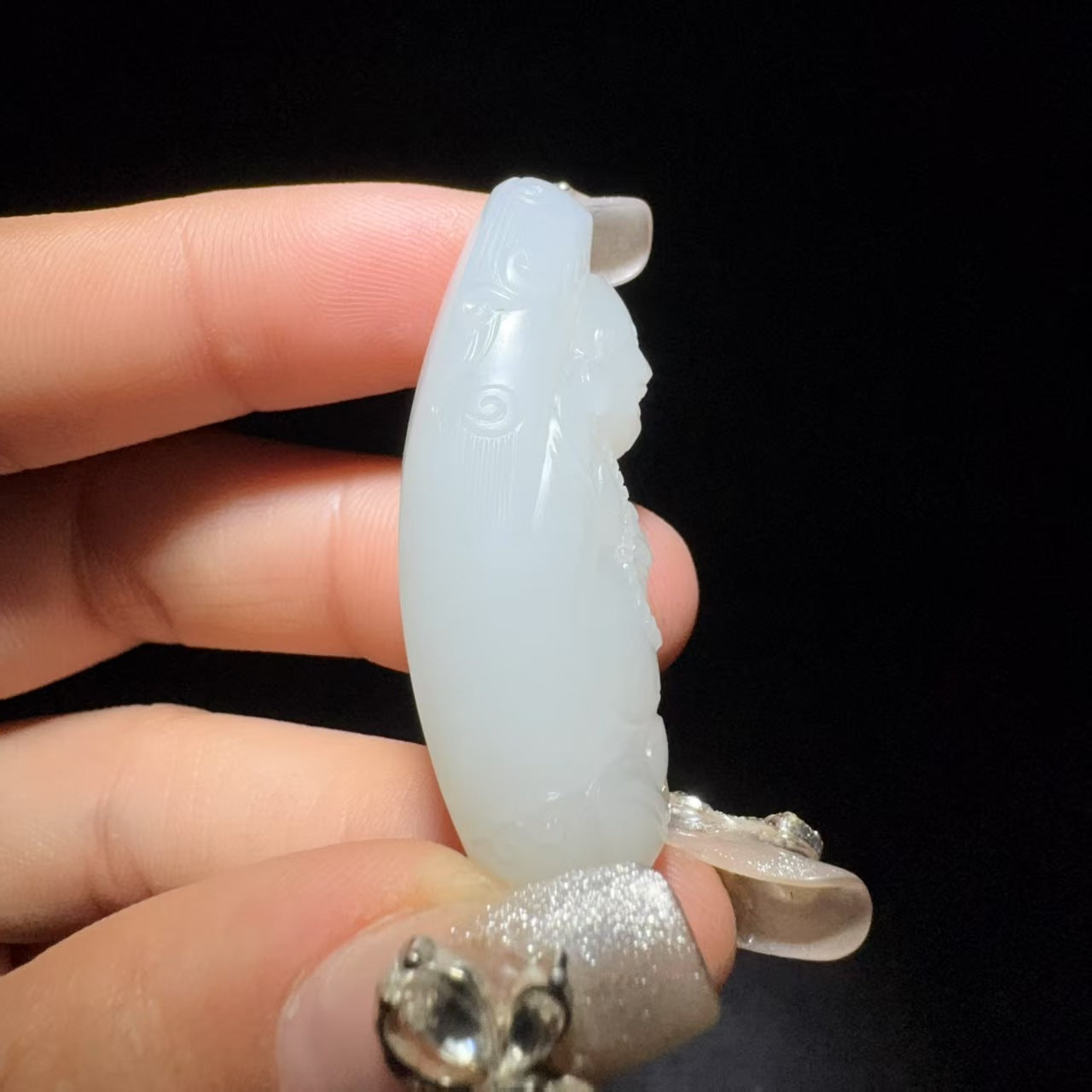 和田玉籽料挂件佛