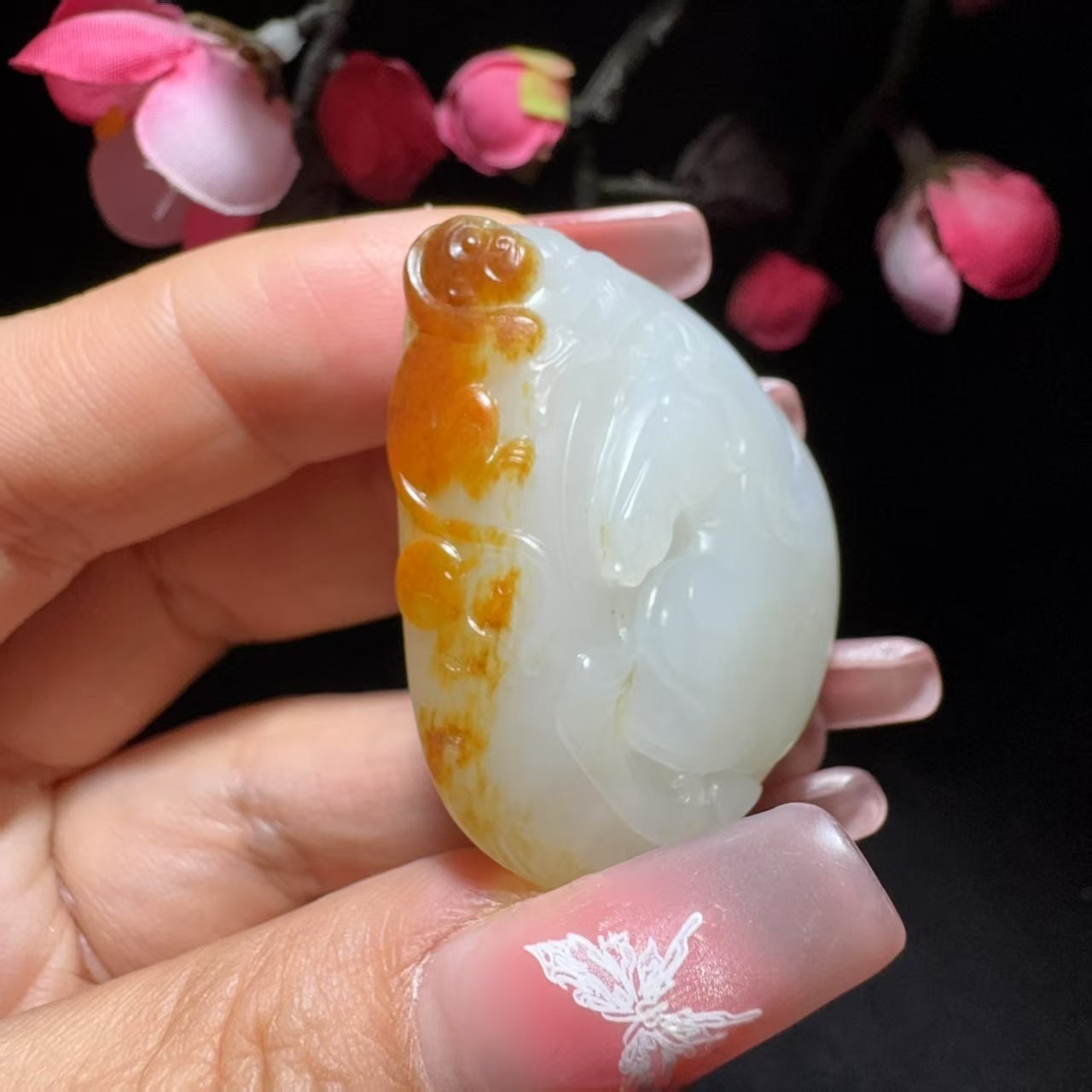 和田玉籽料马挂件