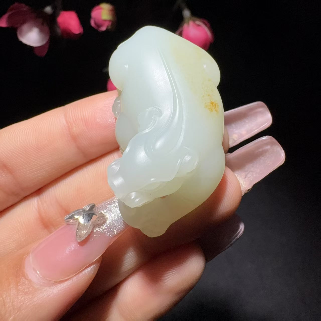 和田玉籽料挂件貔貅