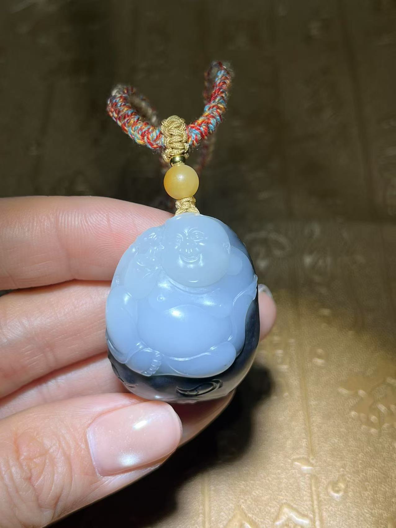 和田籽料青花佛公