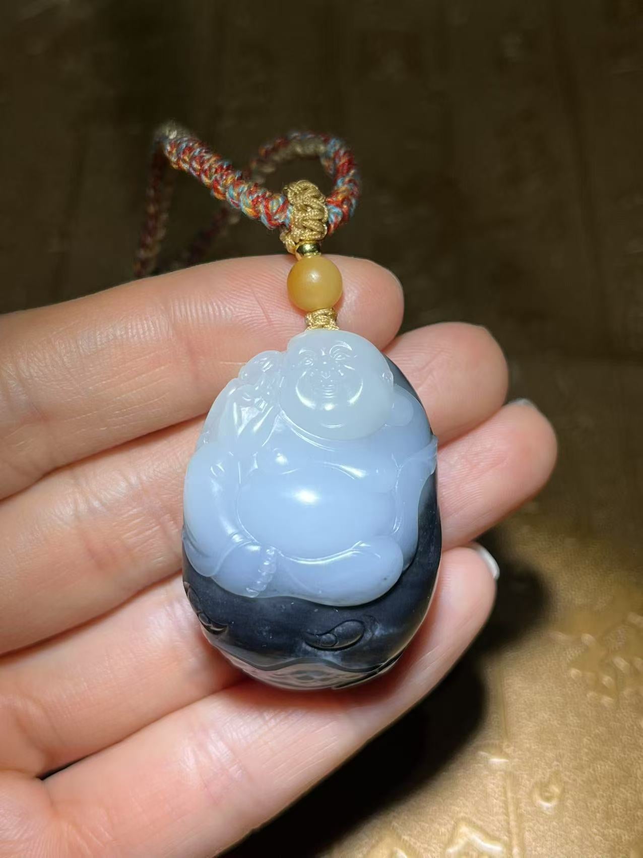 和田籽料青花佛公