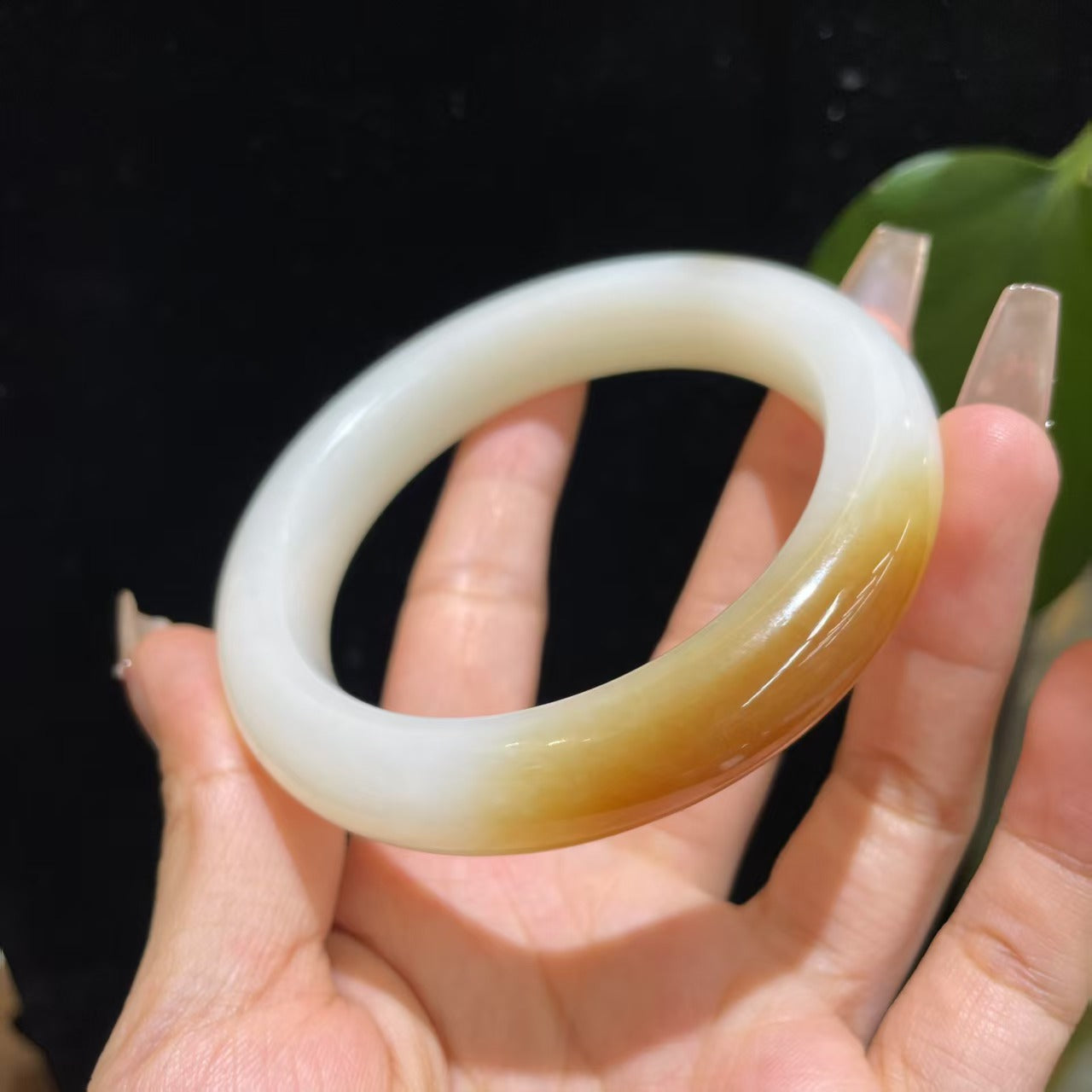 和田玉糖白玉手镯一套