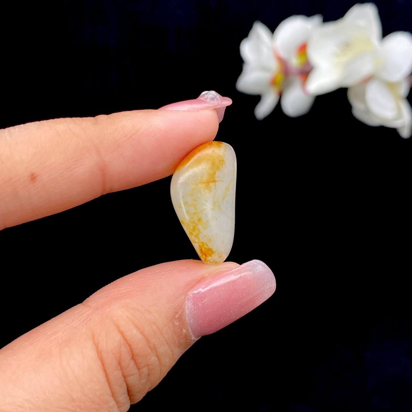 和田玉-聚黄皮青花底籽料吊坠籽