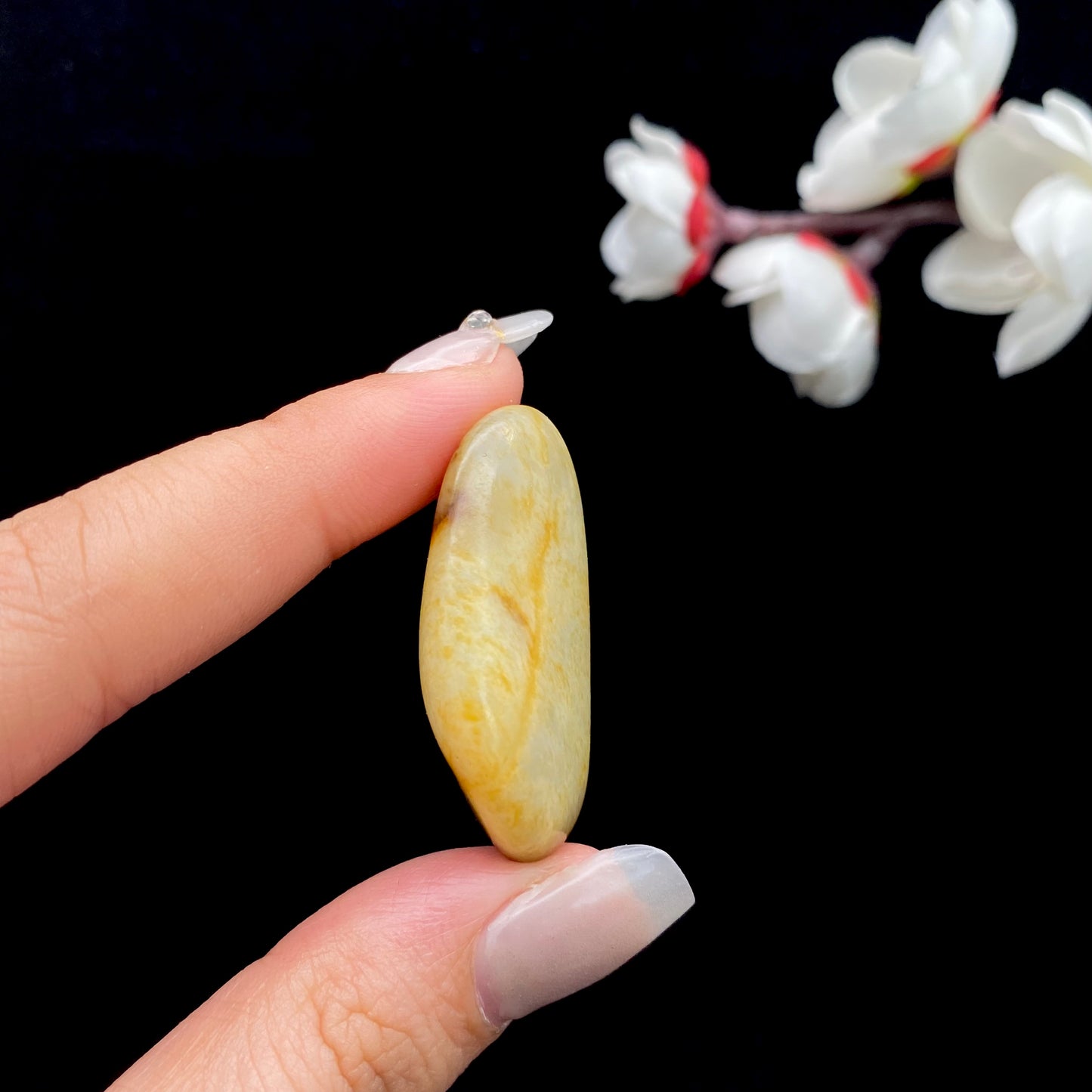 和田玉-聚黄皮青花底籽料吊坠籽