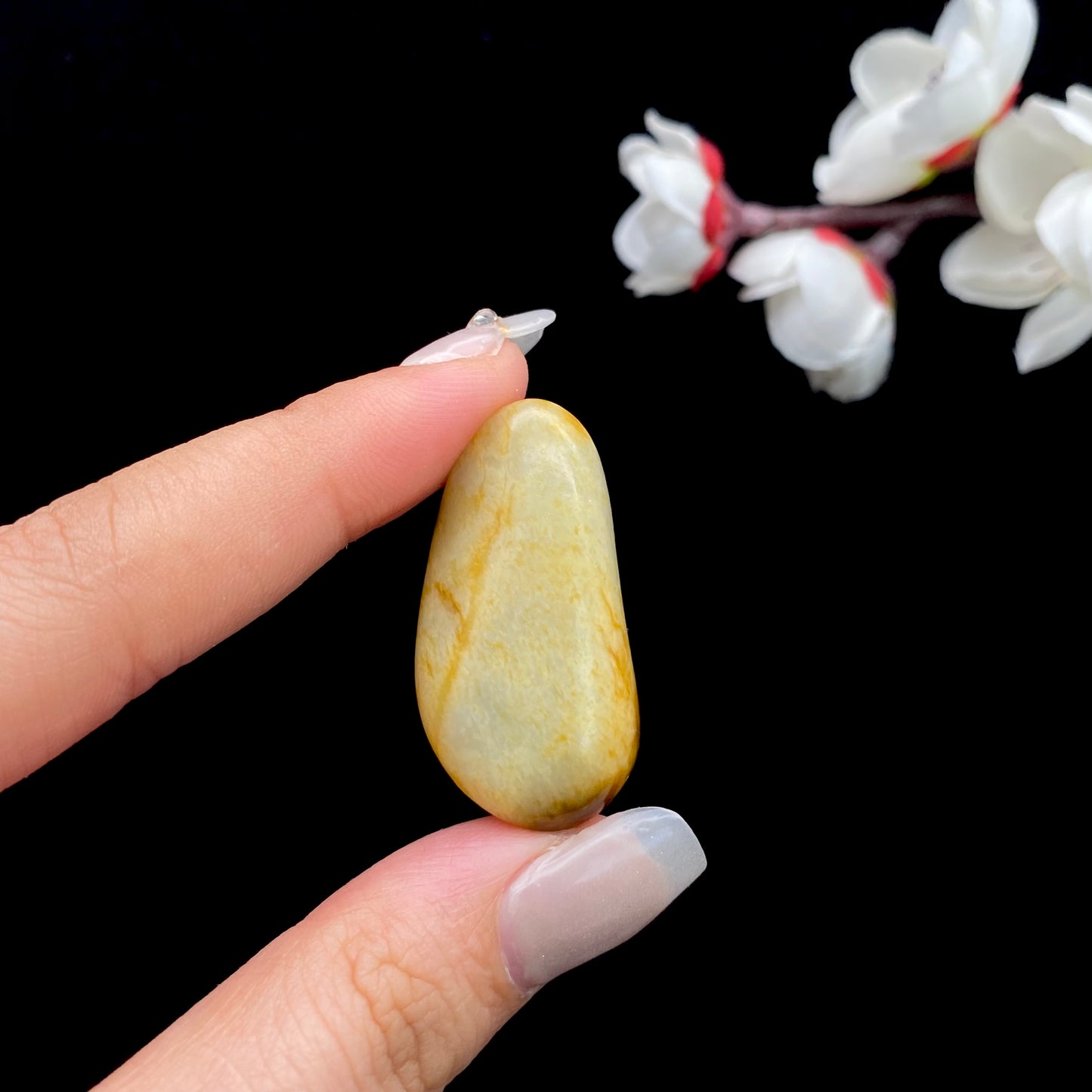 和田玉-聚黄皮青花底籽料吊坠籽