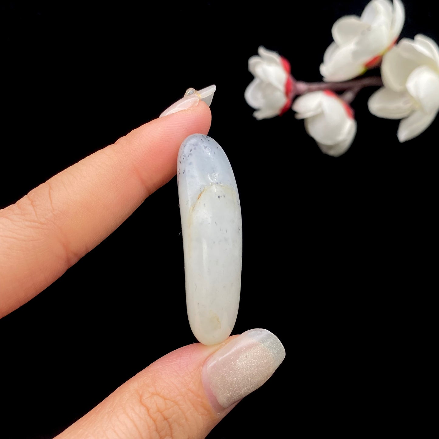 和田玉-黄皮散墨青花籽料原石