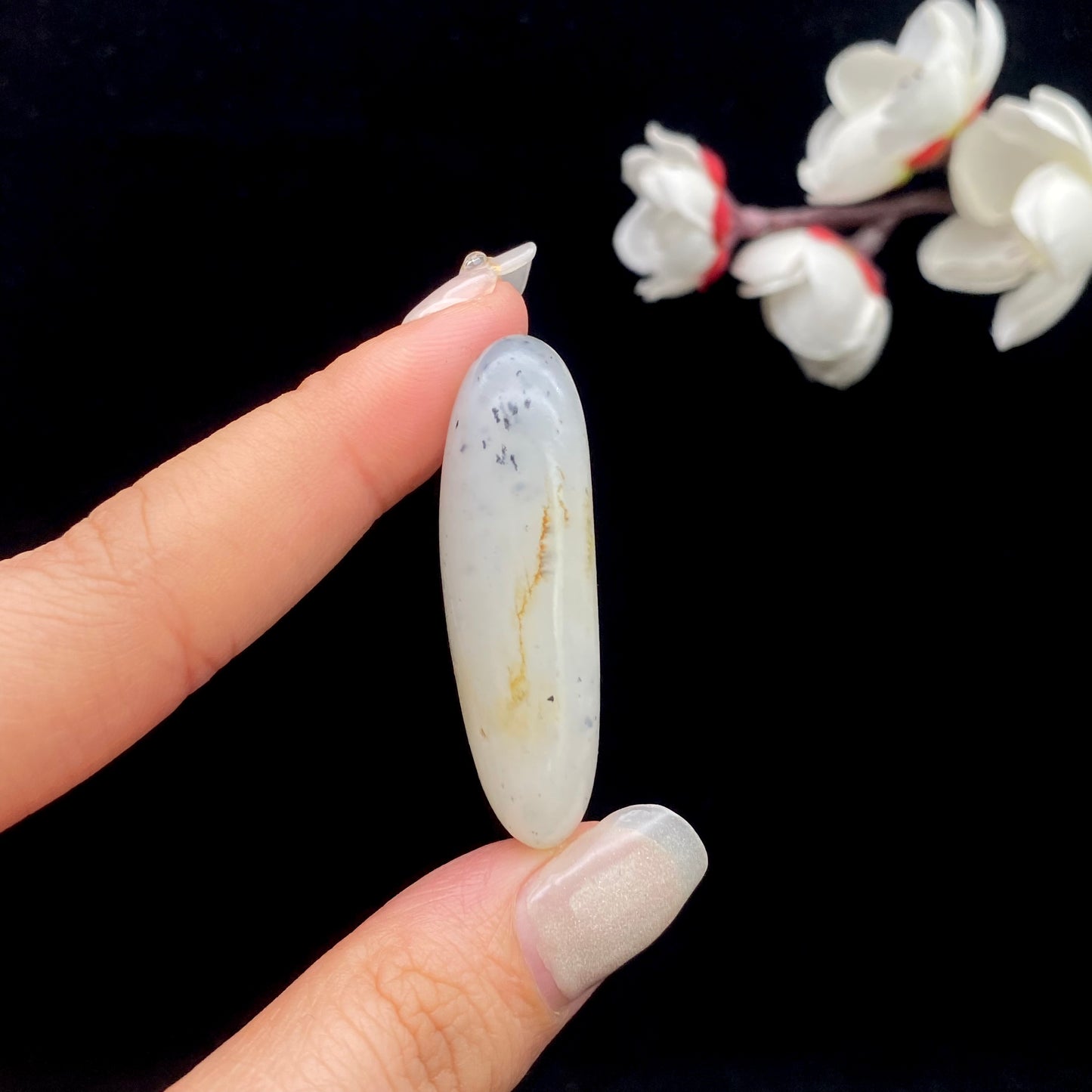 和田玉-黄皮散墨青花籽料原石
