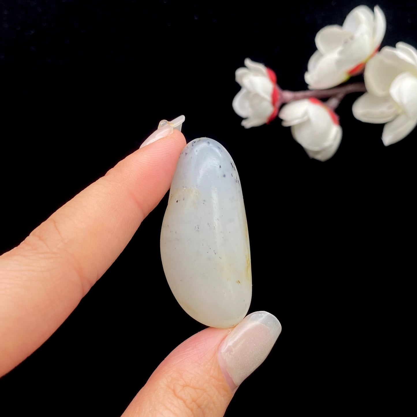 和田玉-黄皮散墨青花籽料原石