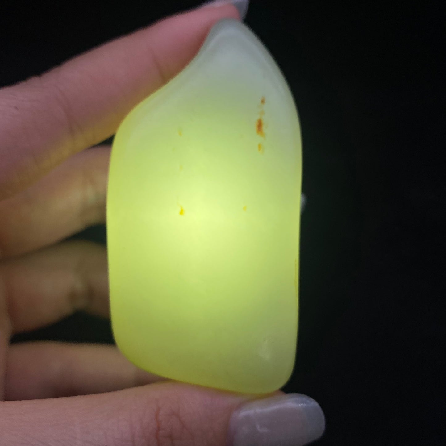 和田玉-青白玉籽料原石手把件