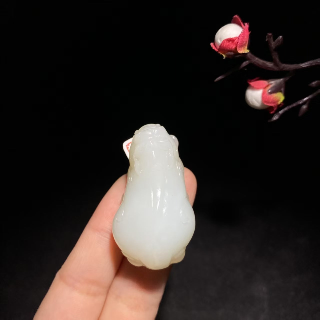 和田山料白玉貔貅挂件