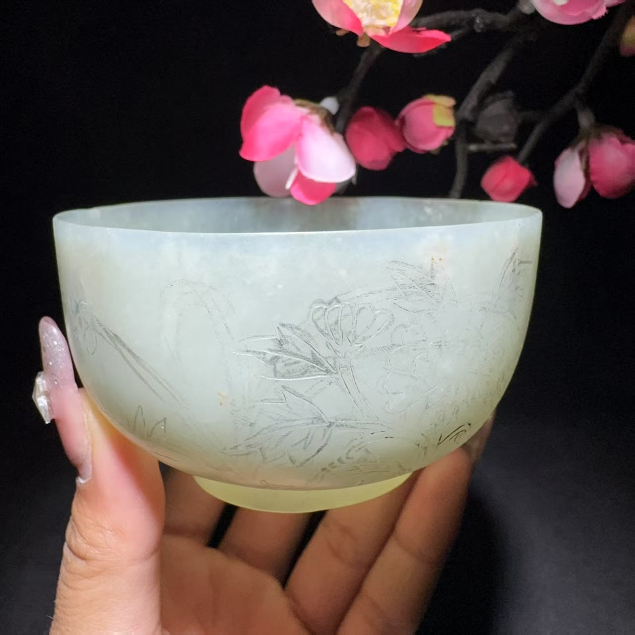 和田玉小碗摆件
