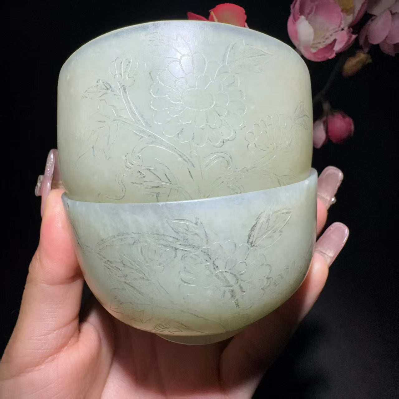 和田玉小碗摆件