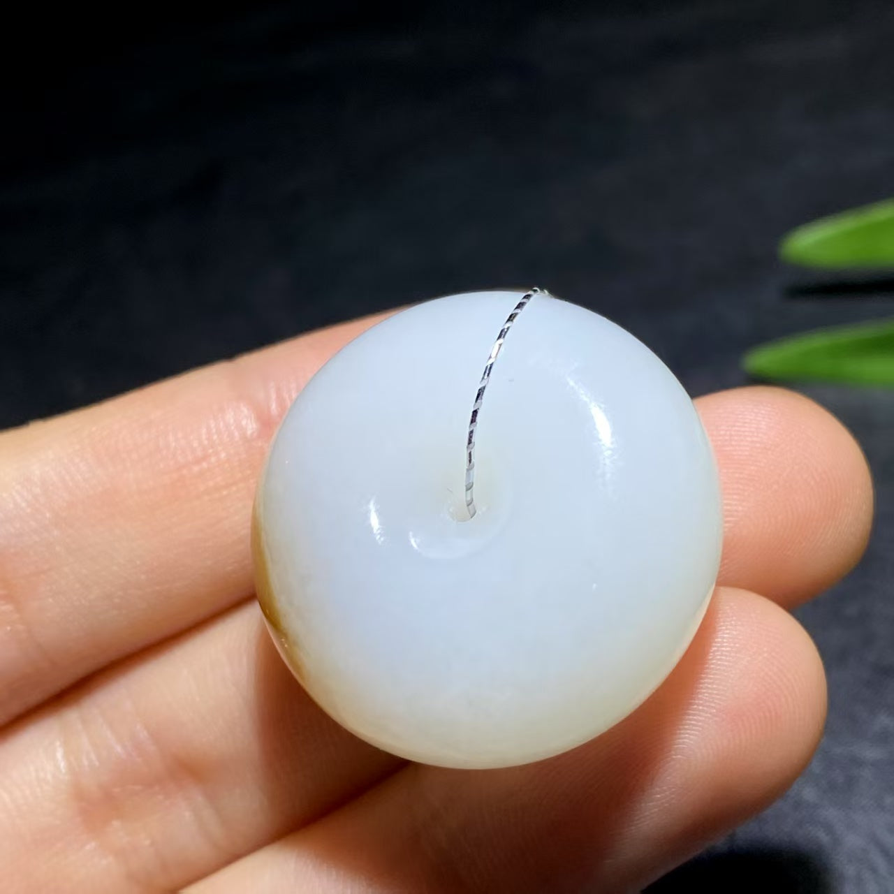 和田玉糖白玉平安扣