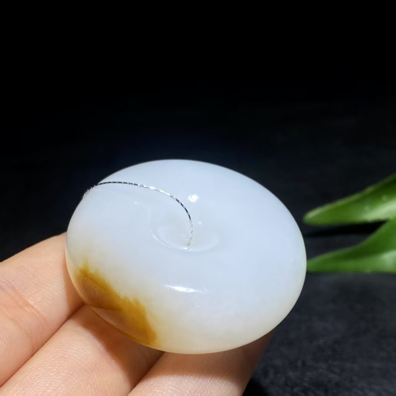 和田玉糖白玉平安扣