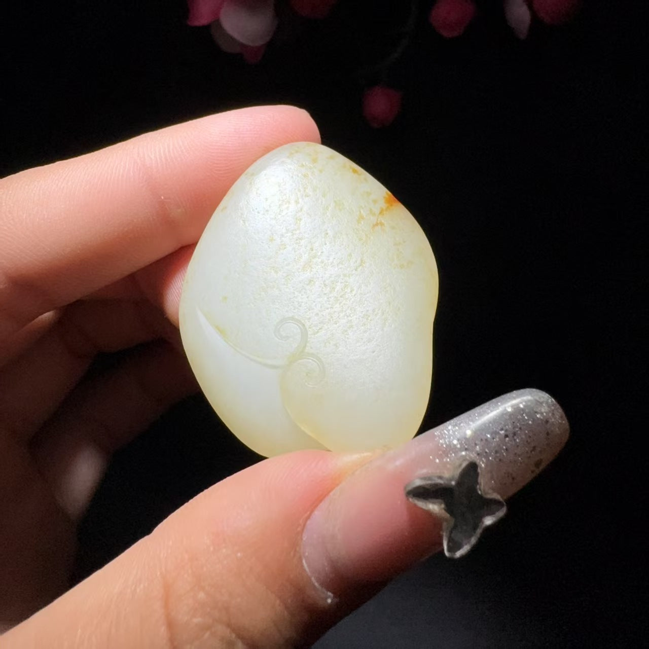 和田玉籽料挂件佛公挂件