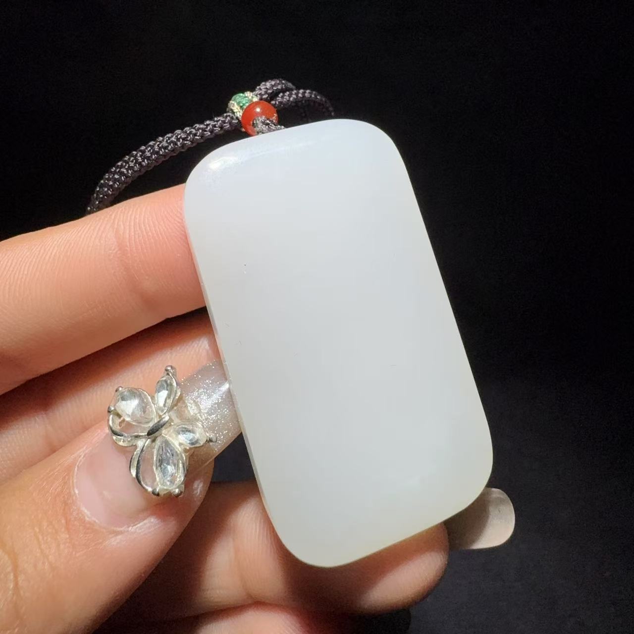 和田玉白玉平安牌