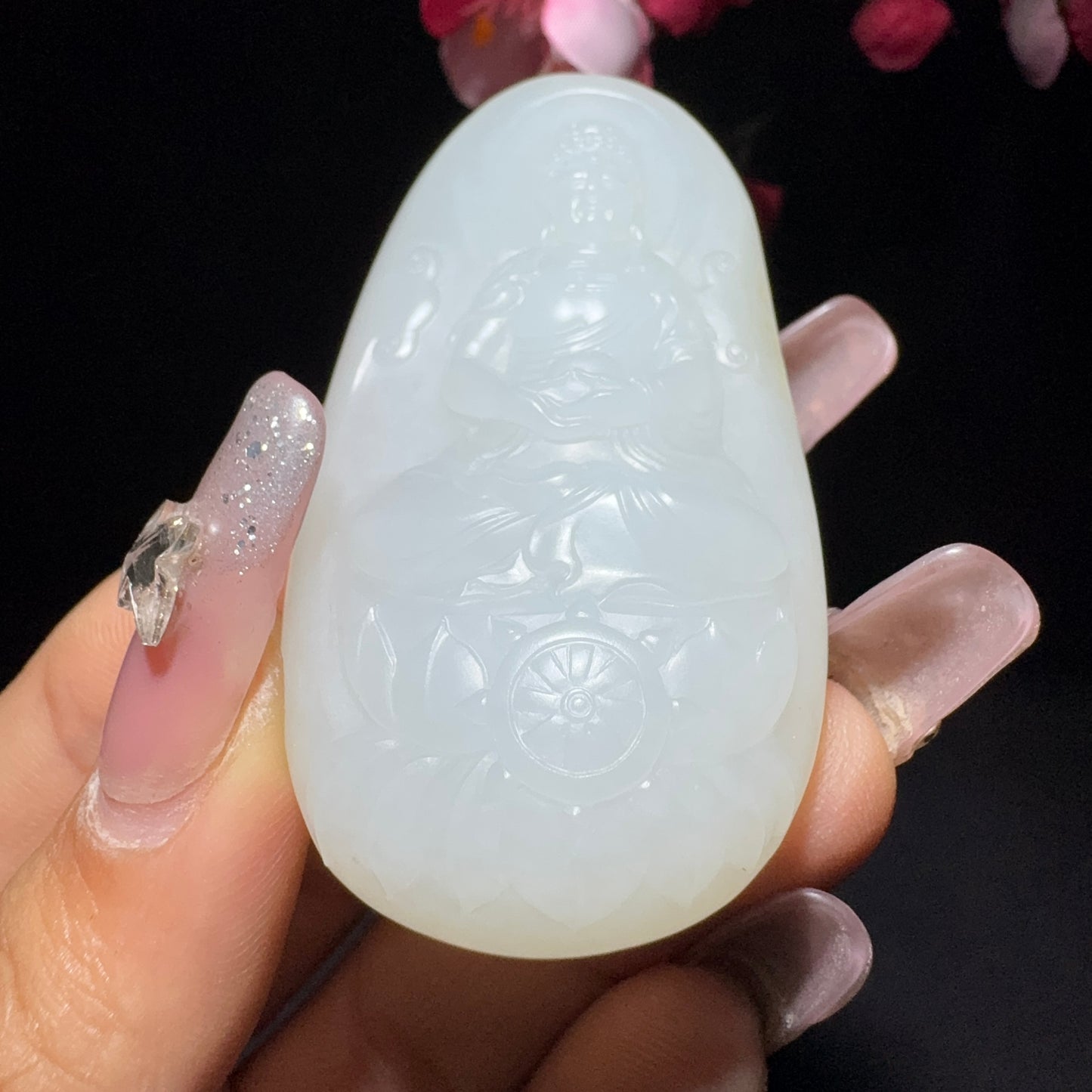 和田玉籽料大日如来挂件