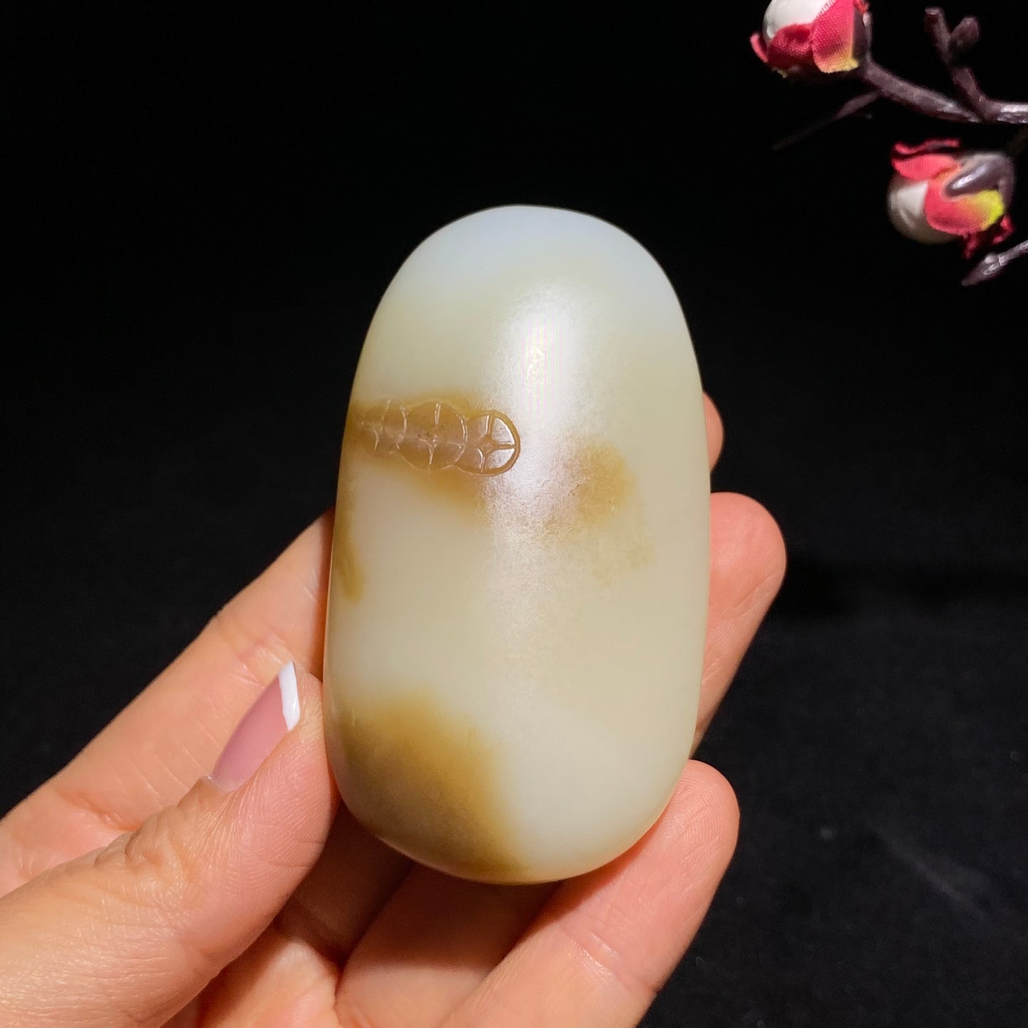 和田精品且末金山糖羊脂糖白玉观音