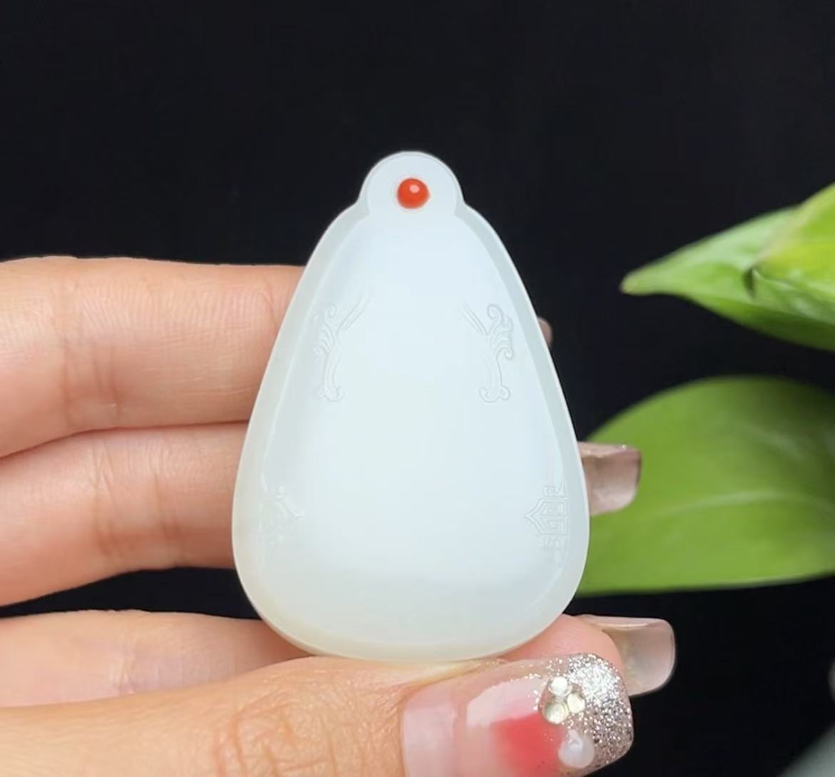 和田羊脂玉吉祥平安无事牌挂件
