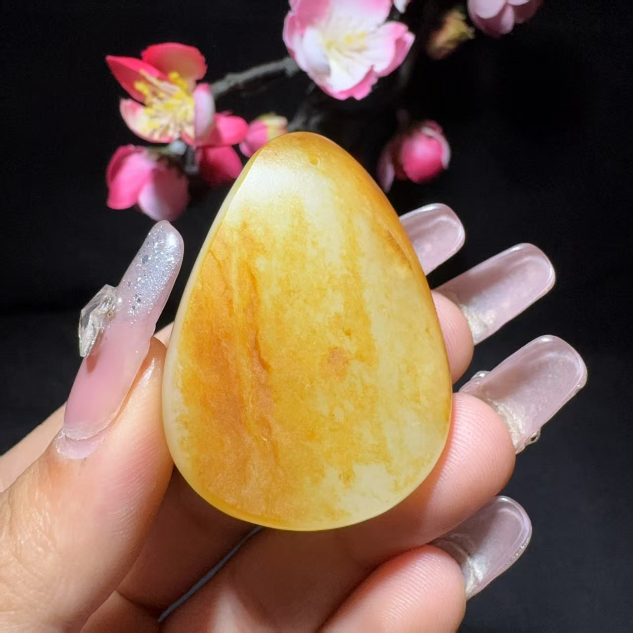 和田玉籽料平安牌挂件