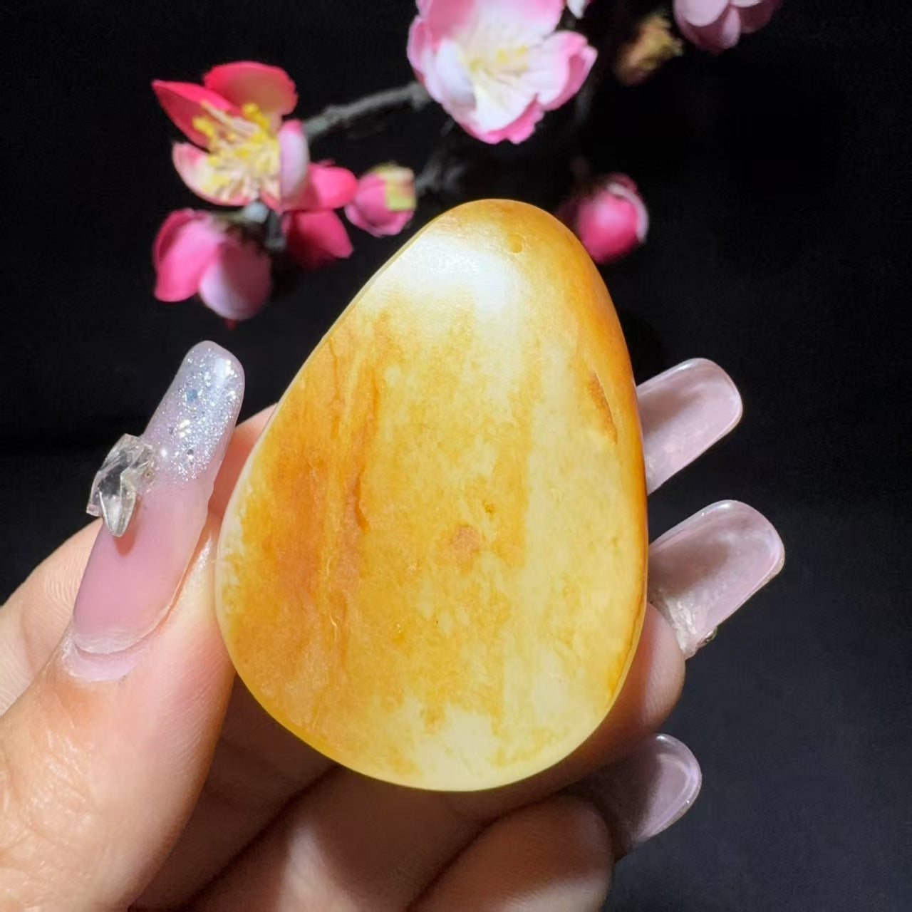 和田玉籽料平安牌挂件