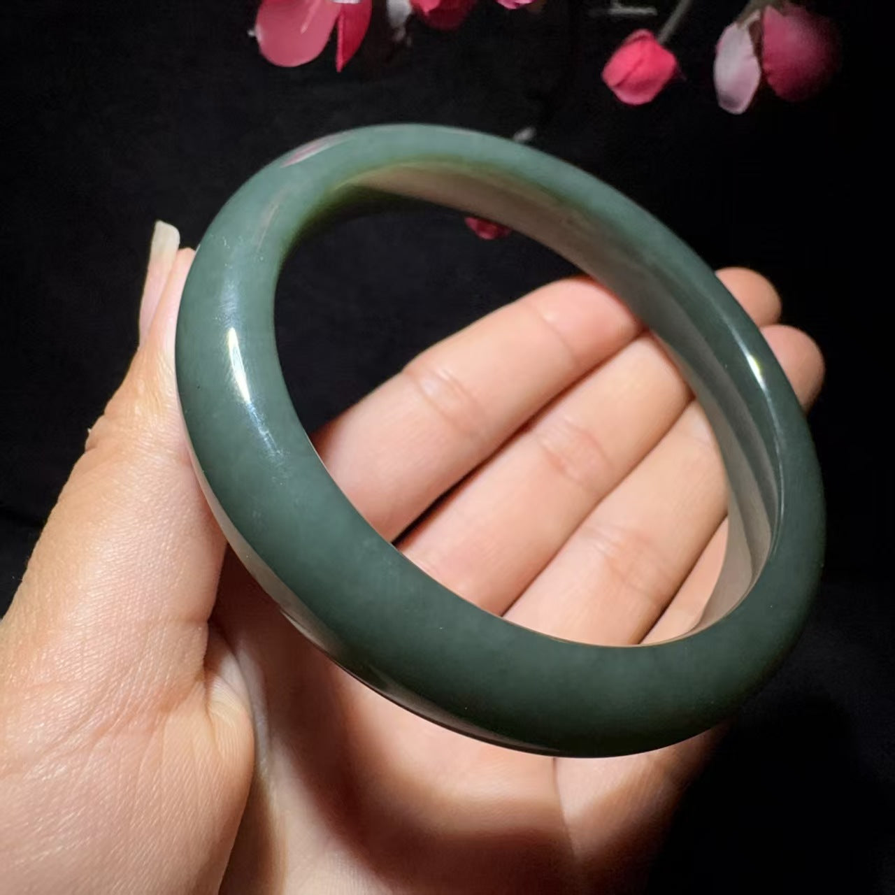 【超值推荐】和田玉且末蓝手镯