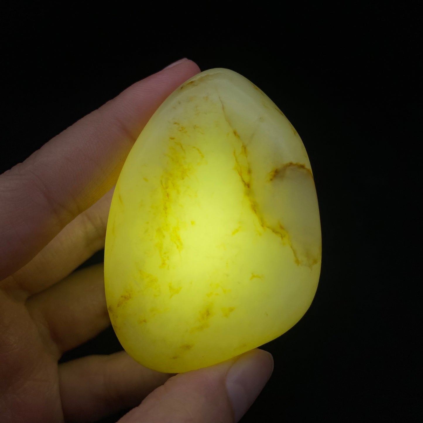 和田玉-洒金皮青白肉籽料手把件(91.9克)