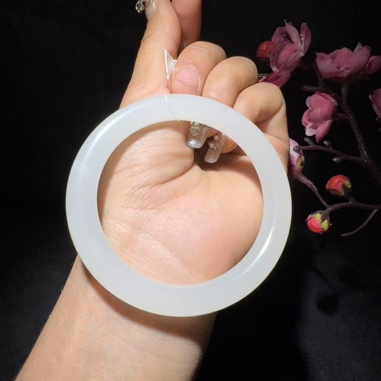 和田玉白玉手镯(39.7g)