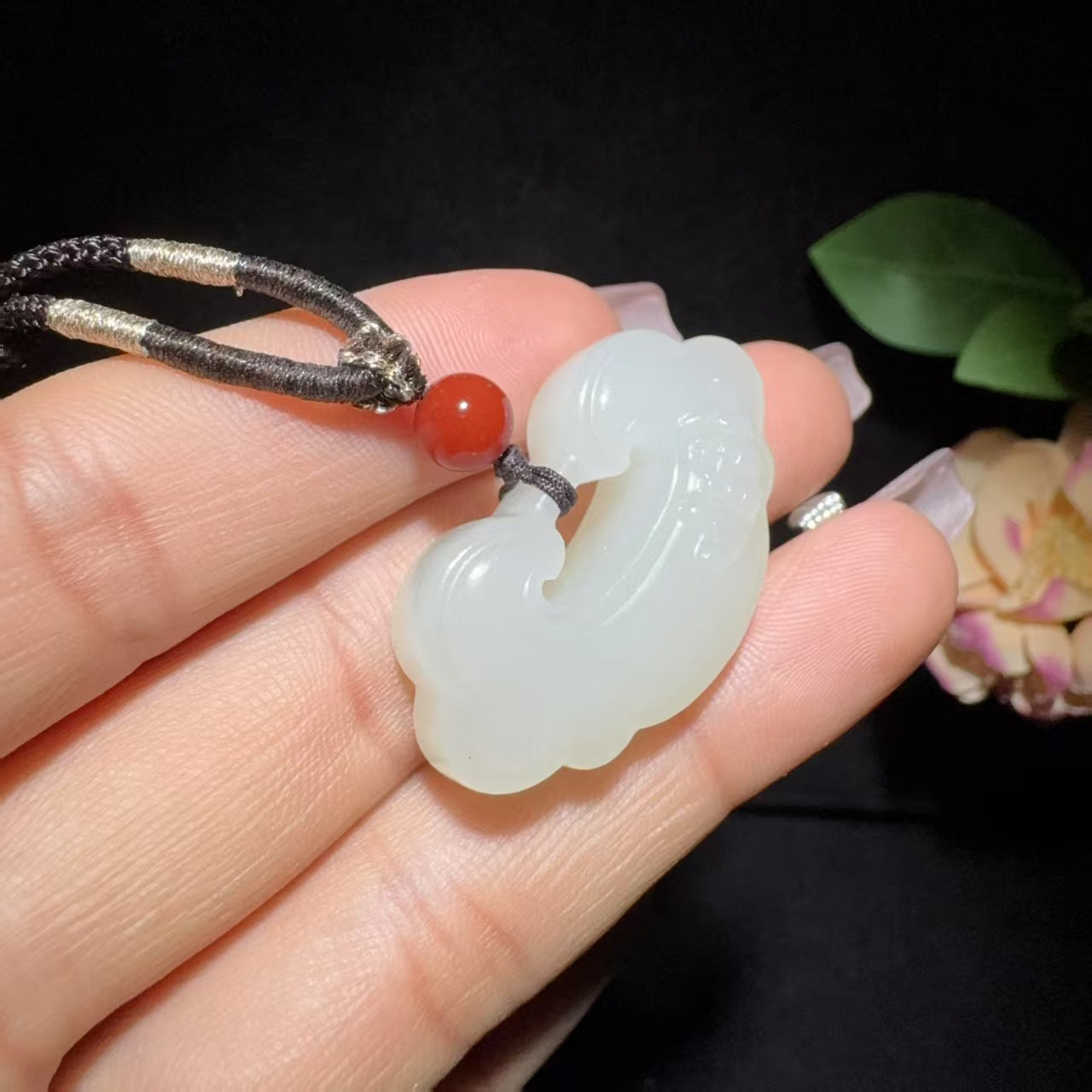 和田玉白玉平安锁(14.8g)