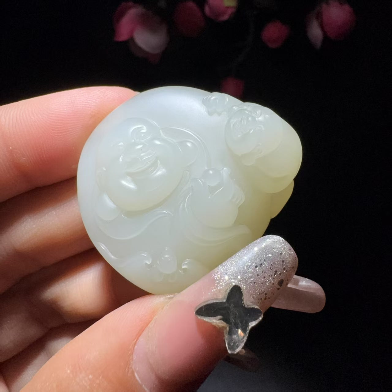 和田玉籽料挂件佛公(25.5g)