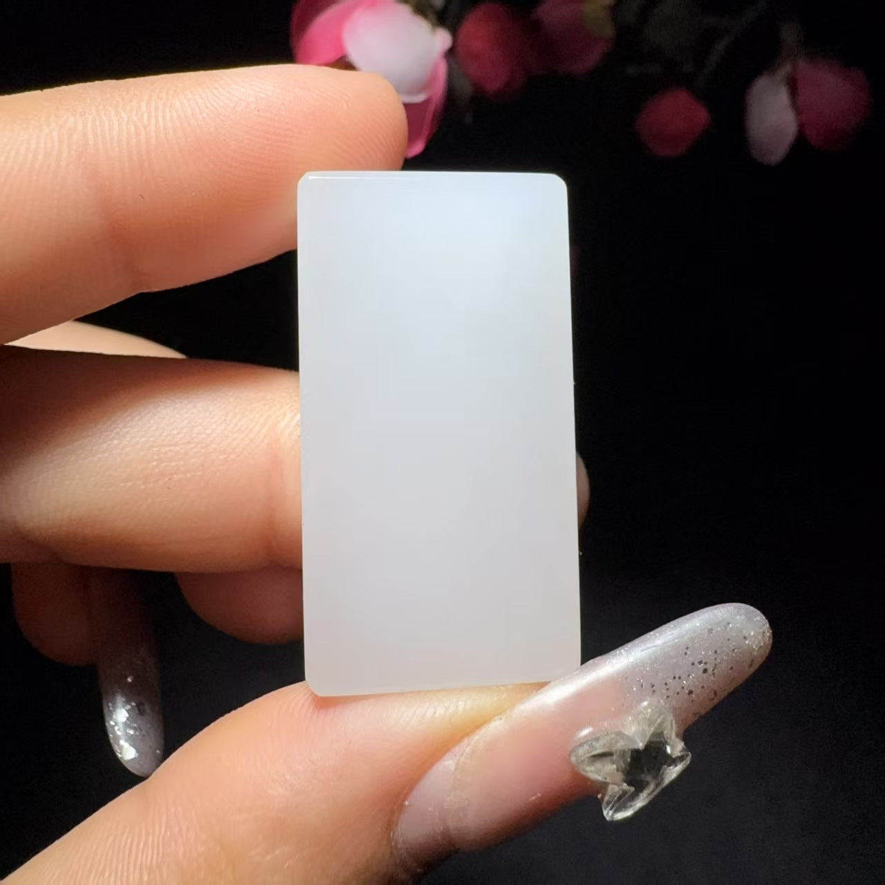 和田玉白玉平安牌挂件(15.4g)