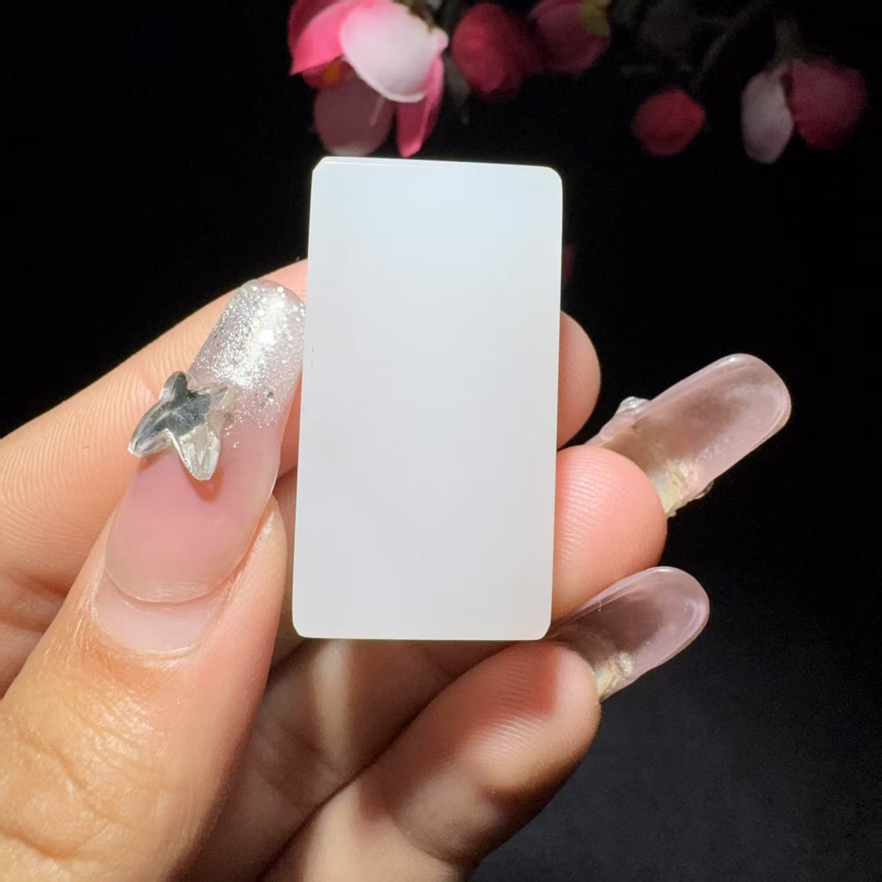 和田玉白玉平安牌挂件(15.4g)