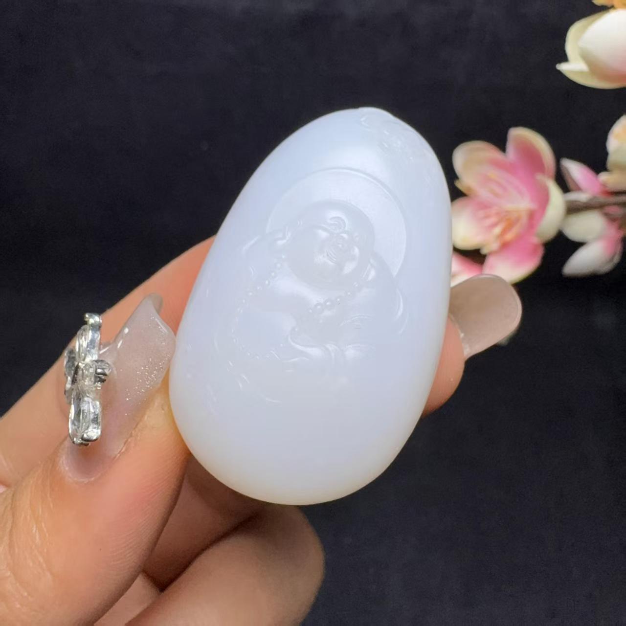 和田玉白玉挂件佛公(30.3g)