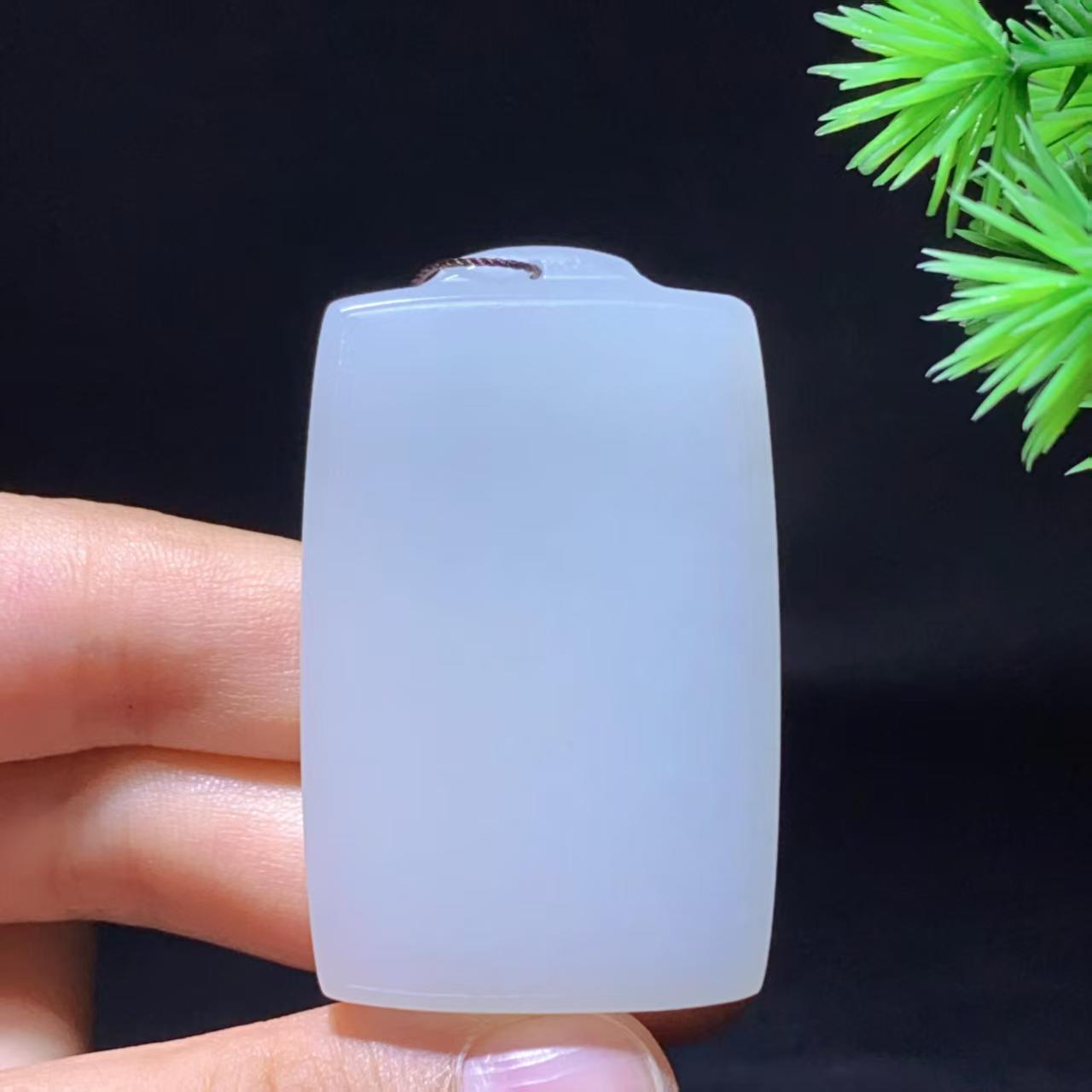 和田玉白玉无事牌(33.5g)