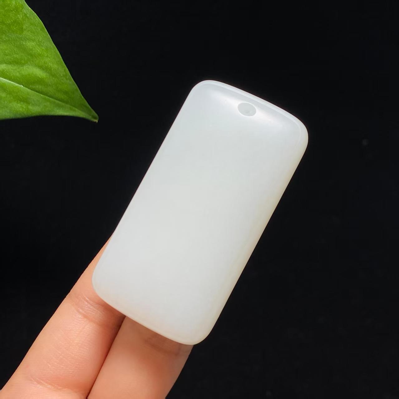 和田白玉平安无事牌(55.6g)