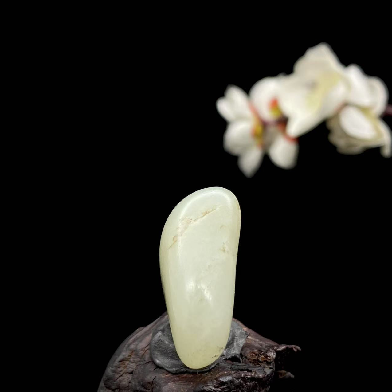 和田玉-秋梨皮青白肉籽料吊坠籽(14.9g)