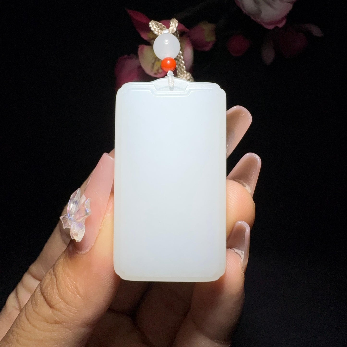 和田玉白玉平安牌(21.2g)